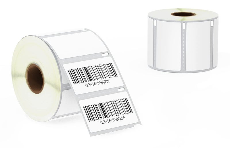 BETCKEY - Compatible DYMO 30334 (2-1/4" x 1-1/4") Multipurpose Barcode/FNSKU Labels, Perforated, Compatible with DYMO Labelwriter 450, 4XL, NOT Fit 550 & 5XL [2 Rolls/2000 Labels] - Image 1
